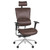 Regency Omega Leather Executive Chair, Brown Leather, 3/4 Front View