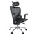 Regency Omega Mesh Executive Chair, Black Mesh, 3/4 Rear View