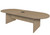 Regency Amber Laminate 10' Racetrack Conference Table, Noble Oak, 3/4 Front View