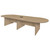 Regency Amber Laminate 12' Racetrack Conference Table, Noble Oak, 3/4 Front View