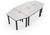 Special-T EllaVate Modular Conference Table with Trapezoid Ends in Titanium EV