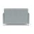 Lesro Ravenna Loveseat, Blueprint Fog Back and Seat Upholstery, Brushed Steel Leg Finish, Rear View
