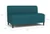Lesro Fremont Armless Loveseat, Material: Vinyl Deep Teal, Bronze Leg Finish