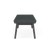 Lesro Opal Steel Two Seat Bench, Blueprint Jet Seat Upholstery, Charcoal Frame, Side View