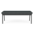 Lesro Opal Steel Two Seat Bench, Blueprint Jet Seat Upholstery, Charcoal Frame, Front View