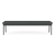 Lesro Opal Steel Three Seat Bench, Blueprint Jet Seat Upholstery, Charcoal Frame, Front View
