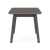 Lesro Opal End Table, Charcoal Steel Frame, Graphite Twill Laminate Top, Front View