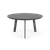 Lesro Opal Conversational 30" Round Table, Charcoal Steel Frame, Storm Charcoal, Laminate Top, Side View