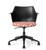 OM Seating Werksy Multi-Tasker with Upholstered Seat Pad, Black Shell and Base, Front View