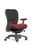Nightingale CXO Executive Chair, Mystic Red Seat Upholstery, Graphite Frame, 4D Adjustable Arms, 3/4 Front View