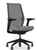 HON Cipher Mesh Back Task Open Box, Black Frame, Titanium Mesh back, Noble Aspen Grey Seat, Lumbar,  Adjustable Height Arms, Salt Accented All Surface Casters, 3/4 Front View