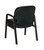 Luxhide Guest Chair with Espresso Wood Accents Luxhide Guest Chair with Espresso Wood Accents