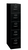  Hon 310 Series Five Drawer Vertical File Black (P), 3/4 Front View