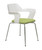 Julep Upholstered Side Stacker with upholstered seat and White back