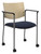 KFI Studios Evolve Upholstered Mobile Guest with Wood Back KFI Studios Evolve Upholstered Mobile Guest with Wood Back