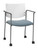 Evolve Upholstered Mobile Guest with White Wood Back  Evolve Upholstered Mobile Guest with White Wood Back