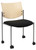 Evolve Upholstered Mobile Guest with Natural Wood Back  Evolve Upholstered Mobile Guest with Natural Wood Back