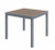 Eveleen Aluminum Frame Square Table, Mocha top and Silver frame Eveleen Aluminum Frame Square Table, Mocha top and Silver frame