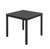 Eveleen Aluminum Frame Square Table, Black Top and Black Frame