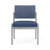 Lesro Lenox Steel Frame Armless Guest, Huron Scooner Back Upholstery, Silvertex Sapphire Seat Upholstery, Silver Frame Finish, Front View Lesro Lenox Steel Frame Armless Guest, Huron Scooner Back Upholstery, Silvertex Sapphire Seat Upholstery, Silver Frame Finish, Front View