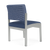 Lesro Lenox Steel Frame Armless Guest, Huron Scooner Back Upholstery, Silvertex Sapphire Seat Upholstery, Silver Frame Finish, 3/4 Rear View Lesro Lenox Steel Frame Armless Guest, Huron Scooner Back Upholstery, Silvertex Sapphire Seat Upholstery, Silver Frame Finish, 3/4 Rear View