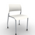 AIS Pierce Side Chair Quickship, Carton of 3, White Polypropylene with Glides, 3/4 Front View