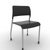 AIS Pierce Side Chair Quickship, Carton of 3, Black Polypropylene with Glides, 3/4 Front View