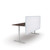 OBEX Desk Mount Polycarbonate Split Screen Privacy Panels in white with aluminum frame