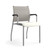 SitOnIt Wit Mesh Back Guest with Fog Mesh and Element Chalk seat upholstery with silver frame, fixed arms