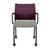 SitOnIt Wit Mesh Back Guest with Grape Mesh and Highland Mist seat upholstery with black frame and fixed arms, casters