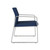 Lesro Gansett Oversize Guest Chair, Dillon Vinyl Ocean Upholstery, Silver Frame Finish, Side View Lesro Gansett Oversize Guest Chair, Dillon Vinyl Ocean Upholstery, Silver Frame Finish, Side View