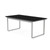 Lesro Gansett Coffee Table, Laminate Top in Black, Silver Frame Finish, 3/4 Rear View Lesro Gansett Coffee Table, Laminate Top in Black, Silver Frame Finish, 3/4 Rear View