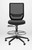 Dauphin to-Sync Stool, Armless with Dark Grey Seat, Black Base and Footrest, Front View Dauphin to-Sync Stool, Armless with Dark Grey Seat, Black Base and Footrest, Front View