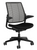 Humanscale Diffrient Quick Ship Smart Chair in Corde4 Black Seat and Black Monofilament Back, Black frame