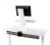 Humanscale QuickStand Small Platform with White with Gray Trim Finish Back View
