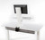 Humanscale QuickStand Large Platform with White with Gray Trim Finish Back View Humanscale QuickStand Large Platform with White with Gray Trim Finish Back View