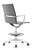 Joe Mid Back Stool, Nappa Midtown Gray Joe Mid Back Stool, Nappa Midtown Gray