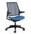 Humanscale Smart Ocean Chair with Monofilament Stripe Atlantic Mesh and Corde 4 Azure Seat Upholstery, Black Frame and Base Humanscale Smart Ocean Chair with Monofilament Stripe Atlantic Mesh and Corde 4 Azure Seat Upholstery, Black Frame and Base