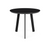 Lesro Luxe End Table, Black Steel Leg Finish, Black Laminate Top, Rear View