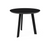 Lesro Luxe End Table, Black Steel Leg Finish, Black Laminate Top, 3/4 Front View