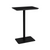 Lesro Luxe Personal Table, Black Steel Leg Finish, Black Laminate Top, 3/4 Front View