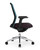 AMQ Jaku Black Frame Task Chair, Lagoon Mesh Back, Polished Base, Optional 3-Way Arms, Side View AMQ Jaku Black Frame Task Chair, Lagoon Mesh Back, Polished Base, Optional 3-Way Arms, Side View