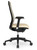 AMQ Siya Black Frame Task Chair, Black Frame and Base, Sable Mesh Back, Optional 4-Way Arms, Side View AMQ Siya Black Frame Task Chair, Black Frame and Base, Sable Mesh Back, Optional 4-Way Arms, Side View