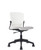 Active Tasker Chair with Upholstered Seat, Arctic White Shell and Black Base