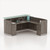 Mayline Medina Reception Desk with Return in Gray Steel