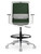 AMQ Zilo White Frame Stool, Peacock Mesh Back, White Frame and Polished Base with Black Footring, Rear View