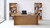 OTG Double Pedestal Desks can be paired with various storage pieces in matching laminates OTG Double Pedestal Desks can be paired with various storage pieces in matching laminates