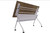 Special-T Transform-2, Flip Top Training Table, Grey Driftwood Laminate and Silver Base, Flipped 3/4 Rear View