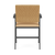 Lesro Newport Oversized Hip Chair, Adler Golden Seat Back Upholstery, Dillon Vinyl Buff Seat Upholstery, Charcoal Frame Finish, Rear View