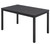 Eveleen Aluminum Frame Rectangular Table, Black Top and Black Frame
